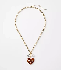 Sparkle Heart Cluster Necklace