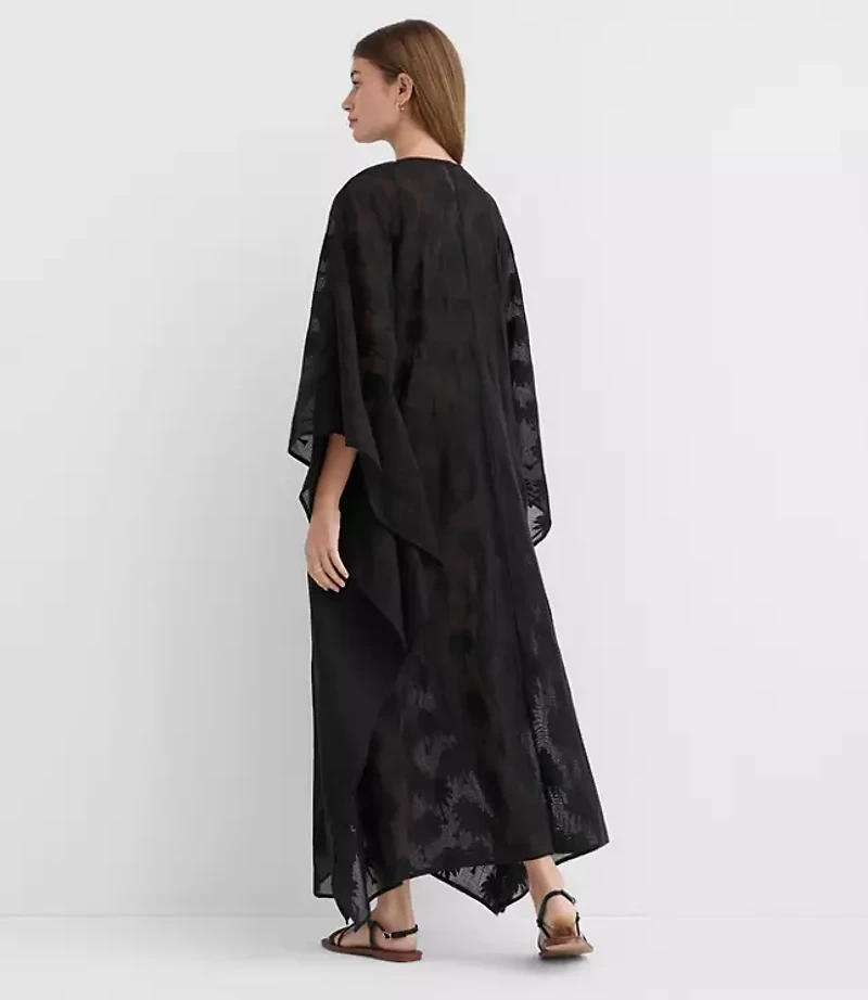 LOFT Beach Palm Mesh Maxi Swimsuit Coverup