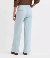 Welt Pocket Palmer Wide Leg Pants Twill