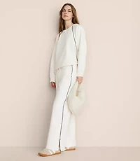 Lou & Grey Piped Elite Fleece Wide Leg Sweatpants