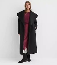 Doubleface Shawl Collar Belted Coat