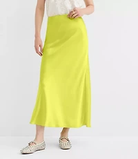 Satin Bias Maxi Skirt