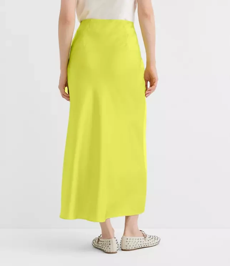 Satin Bias Maxi Skirt