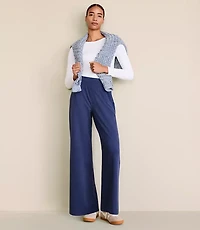Lou & Grey Heathered Brushedsoft Wide Leg Pants