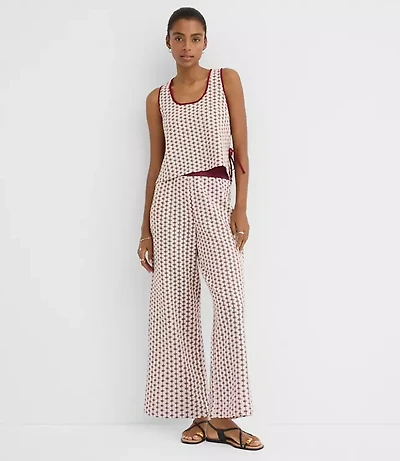 LOFT Beach Geo Crochet Wide Leg Pants