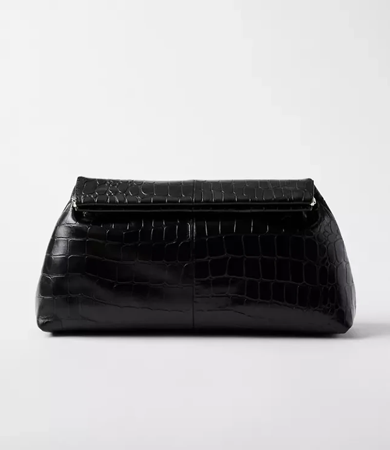 LOFT Versa Oversized Embossed Clutch Bag