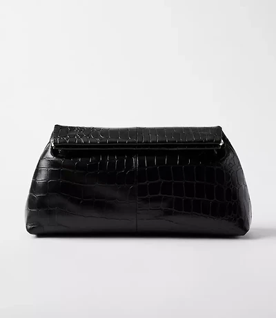 LOFT Versa Oversized Embossed Clutch Bag