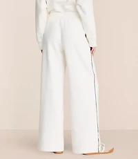 Petite Lou & Grey Piped Elite Fleece Wide Leg Sweatpants