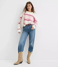 Fuzzy Fair Isle Oversized Sweater
