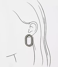 Italian Collection Open Sparkle Stud Earrings