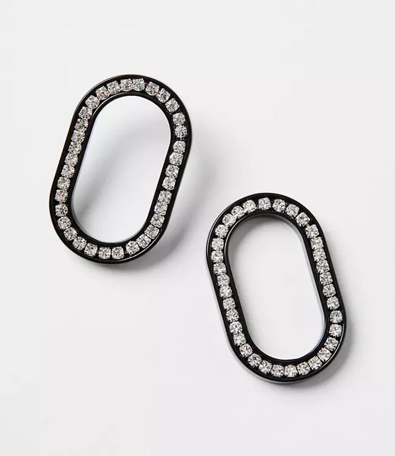 Italian Collection Open Sparkle Stud Earrings