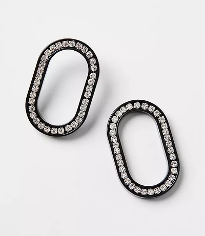 Italian Collection Open Sparkle Stud Earrings