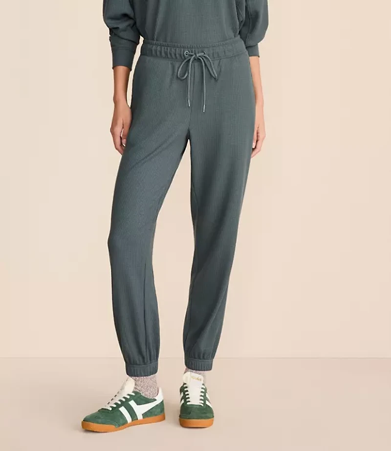 Petite Lou & Grey Upstate Waffle Joggers