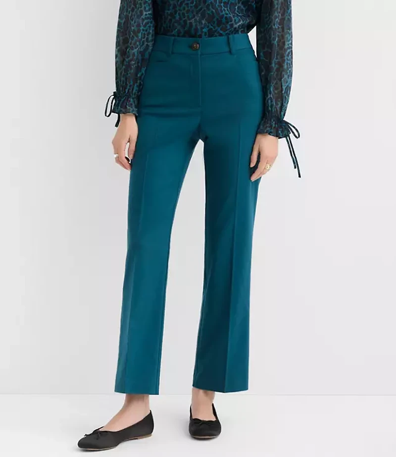 Petite Parker Straight Pants Brushed Flannel