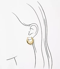 Chunky Crescent Hoop Earrings