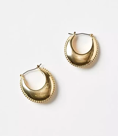 Chunky Crescent Hoop Earrings