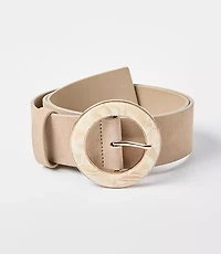 Resin Buckle Suede Belt