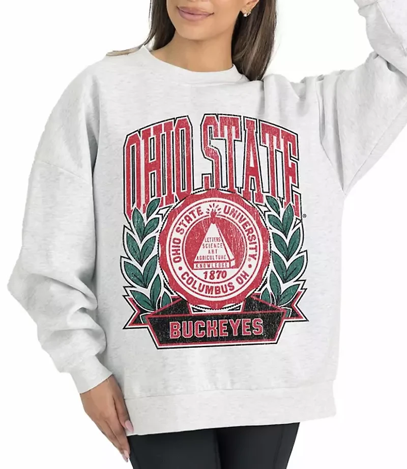 Gameday Couture Ohio State Buckeyes Heritage Fleece Crew Neck Pullover