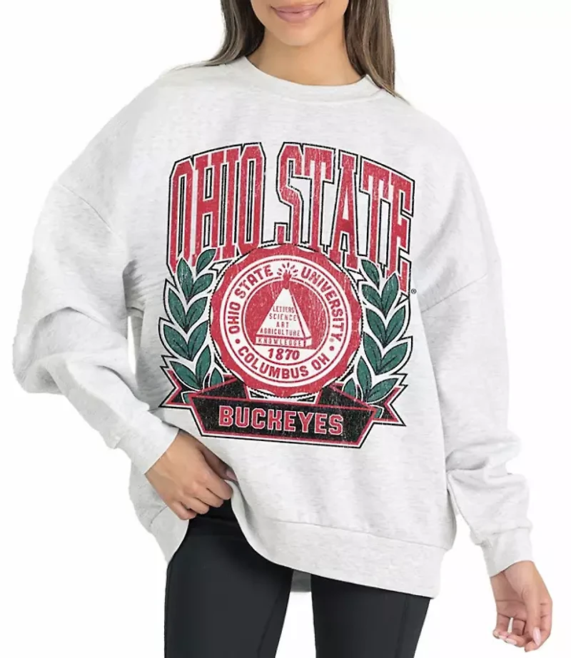 Gameday Couture Ohio State Buckeyes Heritage Fleece Crew Neck Pullover