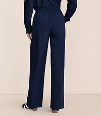 Petite Lou & Grey Seersucker Wanderweave Wide Leg Trouser Pants