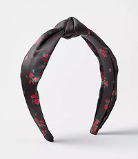 Floral Satin Knot Headband
