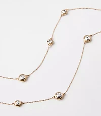 Mixed Metal Circle Station Necklace Set