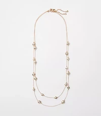 Mixed Metal Circle Station Necklace Set