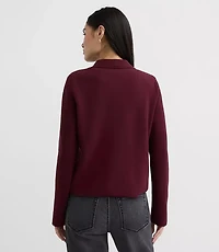 Embroidered Trim Sweater Jacket