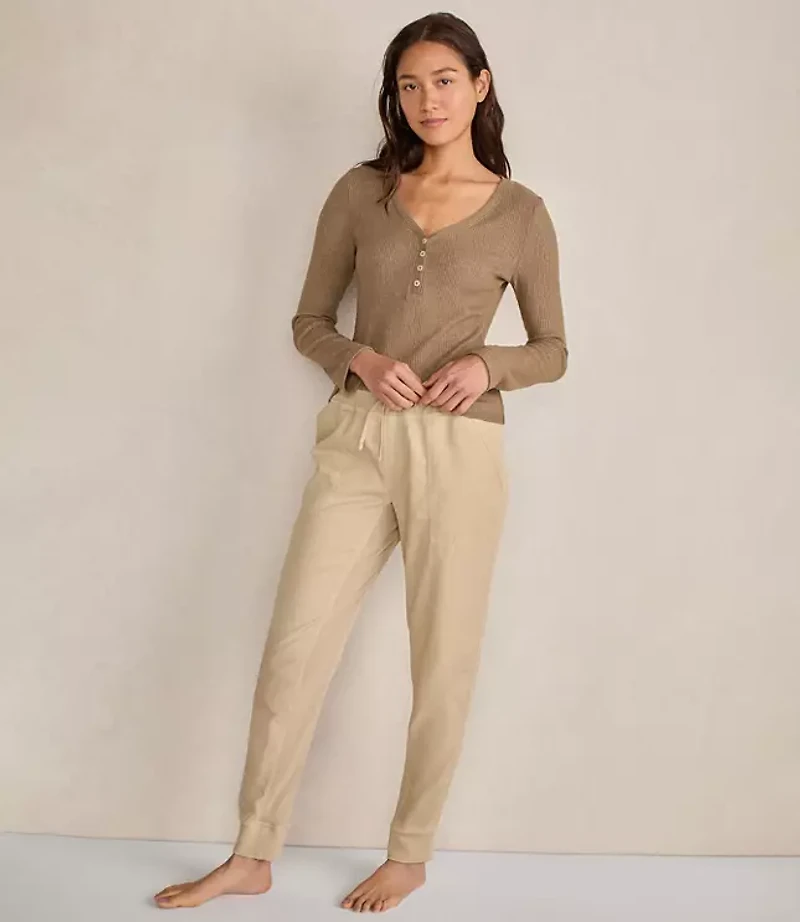 Haven Well Within Brushed Rib Knit Long Sleeve Henley