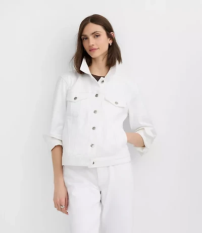 Denim Trucker Jacket White