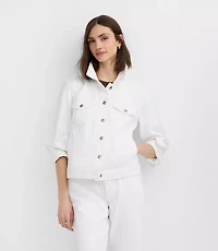 Denim Trucker Jacket White