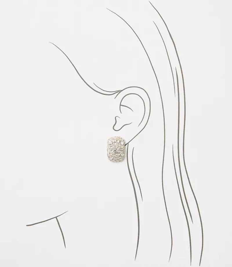 Oversized Crystal Stud Earrings