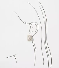 Oversized Crystal Stud Earrings