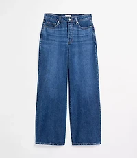 Rivete High Rise Relaxed Wide Leg Jeans Classic Mid Wash