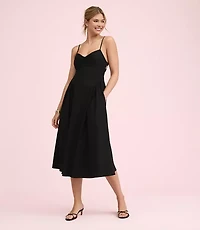 Lately Strappy Back Midi Pocket Dress