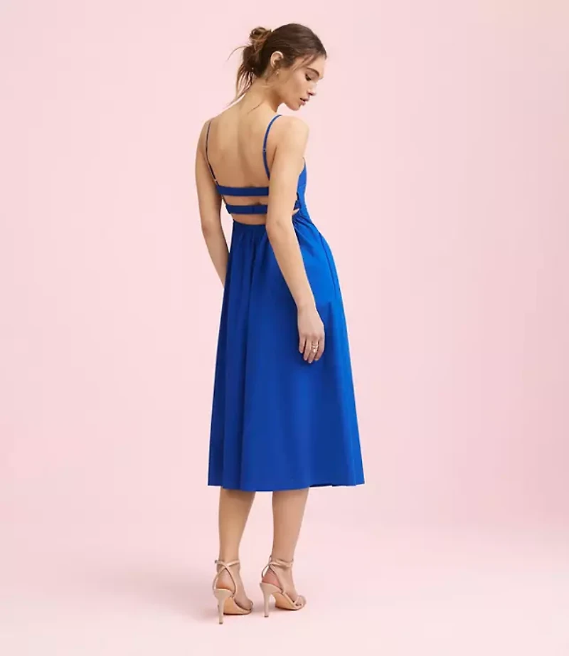 Lately Strappy Back Midi Pocket Dress