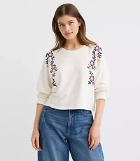 Floral Embroidered Sweatshirt