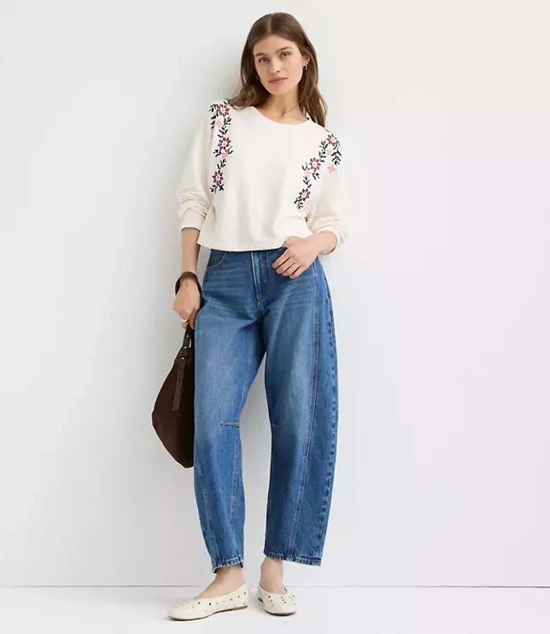 Floral Embroidered Sweatshirt