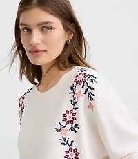 Floral Embroidered Sweatshirt