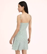 Lately Dotted Tie Strap Mini Dress