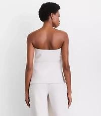LOFT Versa Crepe Drape Pleated Strapless Top
