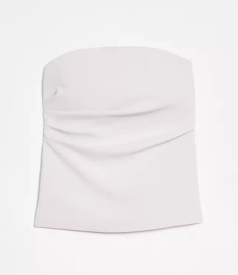 LOFT Versa Crepe Drape Pleated Strapless Top