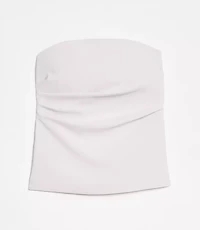 LOFT Versa Crepe Drape Pleated Strapless Top