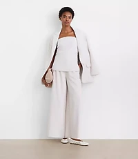 LOFT Versa Crepe Drape Pleated Strapless Top