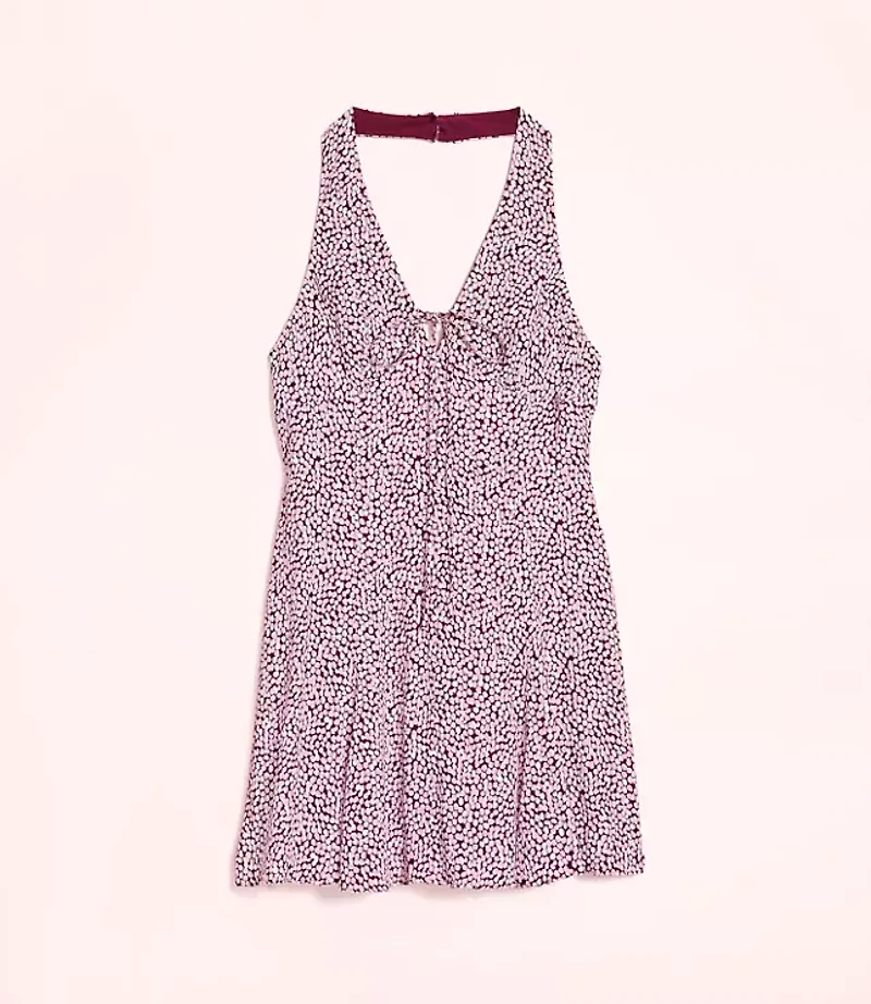 Lately Dotted Mini Halter Dress
