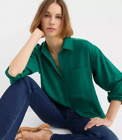 Linen Cotton Everyday Oversized Pocket Shirt