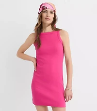 Perfect Ribbed Apron Neck Mini Dress