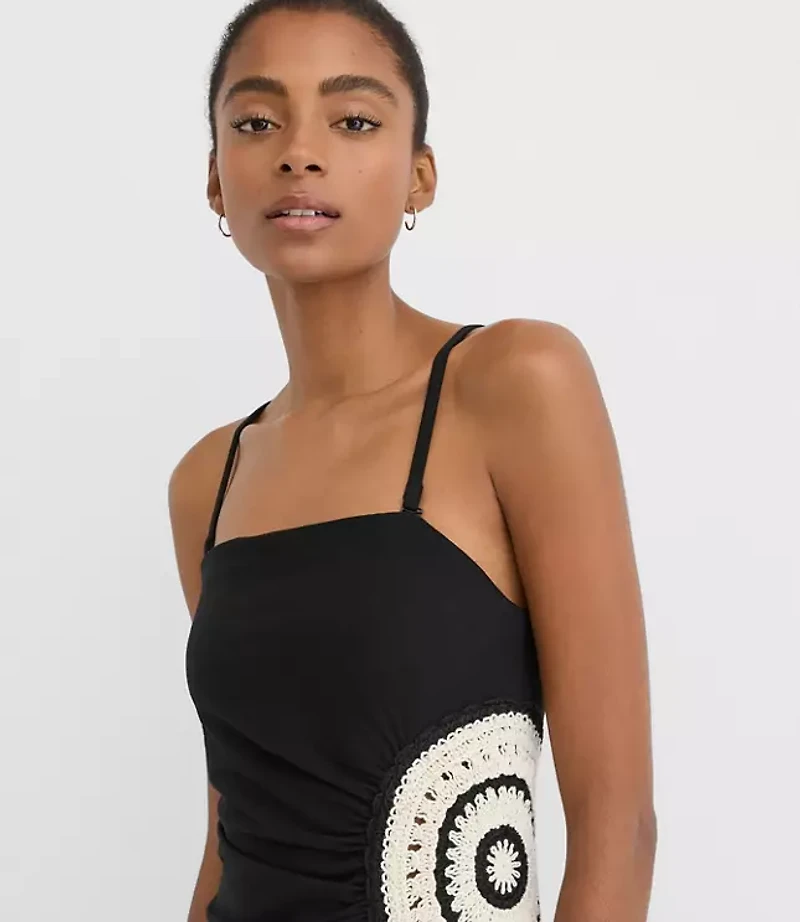 LOFT Beach Crochet Bra Maxi Dress