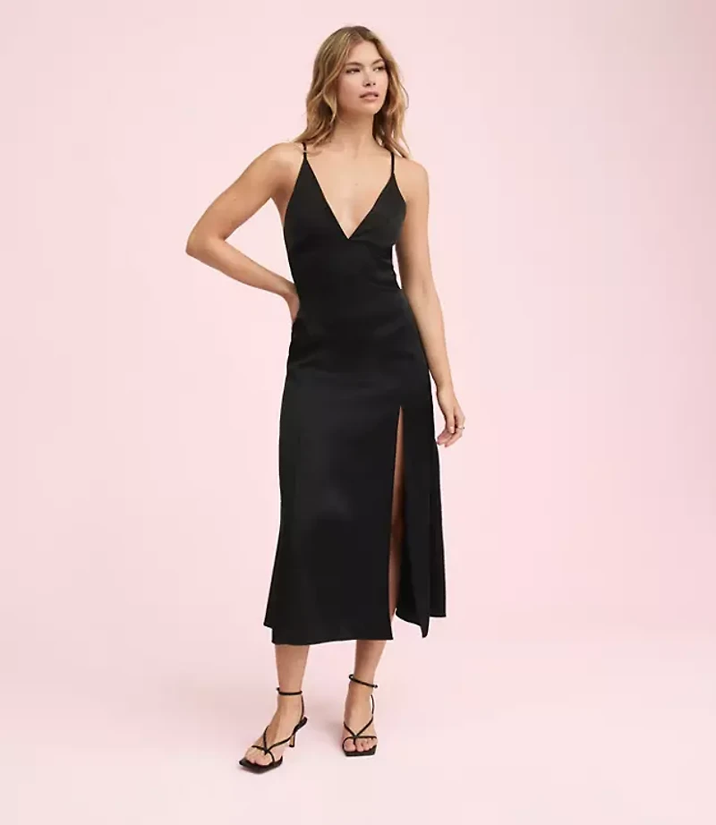 Lately Satin V-Neck Gown