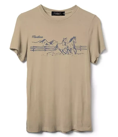 Junk Food Montana Horses Vintage Tissue Tee
